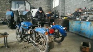 запуск мотоцикла УРАЛ попытка #2. the launch of the URAL motorcycle