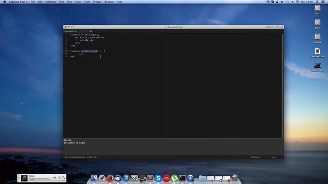 Урок #5 (Lua) - Функции. смотреть онлайн