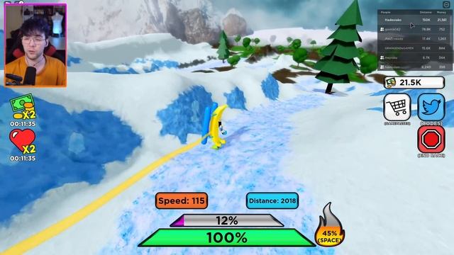 NOWE SZYBKIE SANIE! - Roblox Sled Simulator смотреть онлайн