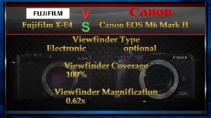 Fujifilm X E4 vs Canon EOS M6 Mark II Comparison Video (Spec Comparison)