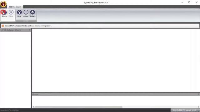 How to Open SQL Database file(MDF/NDF) Using SysInfo Free SQL file Viewer