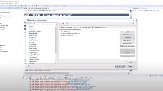 HTTP Status 500 - Servlet.init() for servlet dispatcher threw exception смотреть онлайн