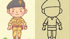 how to draw soldier 군인 그리기