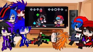 Fnf and The Team react to:FNF Sonic.EXE 2.0 Mod(Act 1,Act 2&Act 3)//Gacha Club