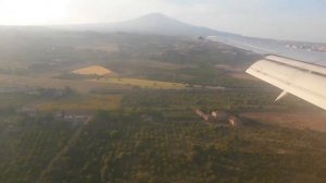 landing in Catania -  flight Roma Fiumicino - Catania Fontanarossa HD