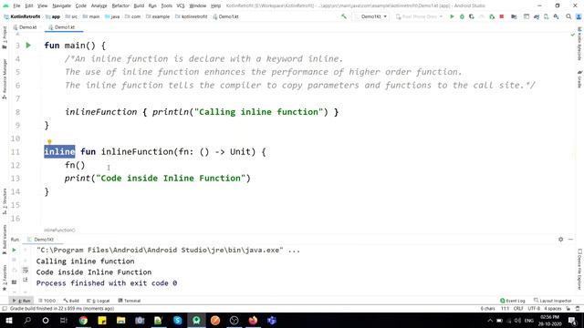 Kotlin Inline Functions | Explained | Code With Yash