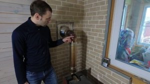 Печь на даче. Матрица 100, подключение к дымоходу Craft.