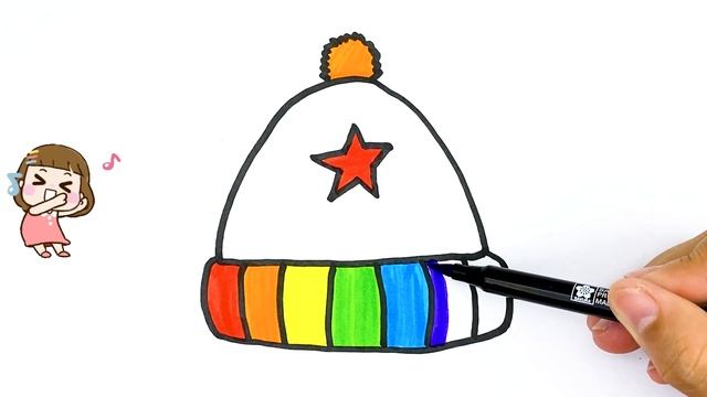 Bolalar uchun Beanie rasm chizish/Drawing Beanie for children/Рисование Шапка для детей смотреть онлайн