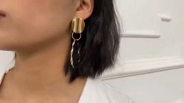 Женские круглые серьги подвески ingemark, эффектные гладкие из сплава с блестками, ювелирные издели