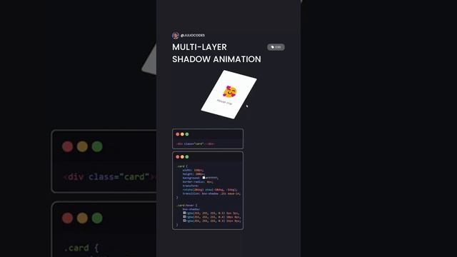 Multi layer Shadow animation made with CSS | CSS animation