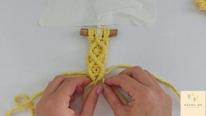 Листик мини, макраме мастер класс, DIY Macrame Leaf Boho Wall Hanging