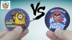 БАТЛ MINIONS VS ANGRY BIRDS. СРАВНИЛ ФИШКИ. PLAY CAPS. КРУАССАНЫ ЧИПИКАО. CHIPICAO  | СПЕЦЗАКАЗ