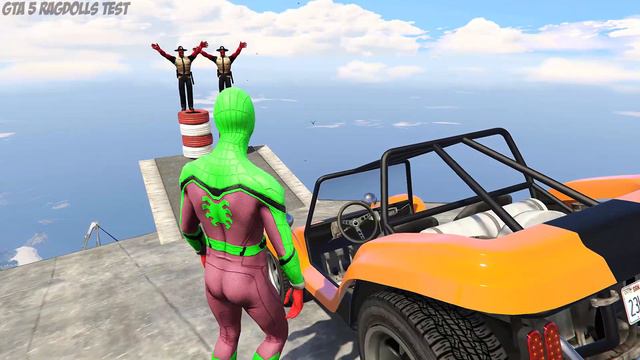 GTA 5 Epic Ragdolls Green Spiderman VS SHERIFF DEADPOOL (Euphoria Physics / Funny Moments) смотреть онлайн