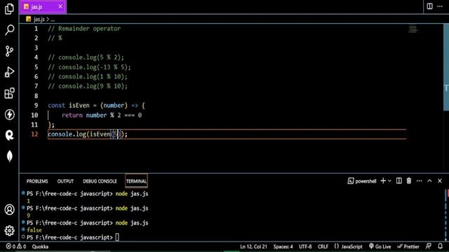 JavaScript Operators || Remainder Operator || learn Operators #javascript #operators #module #learn