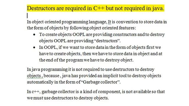 Why destructors are not available in java || Hindi || Best java institute || Kanpur смотреть онлайн