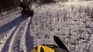Квадроцикл CFMoto X8 на резине Gorilla зимой по снегу + Снегоход BRP Tundra