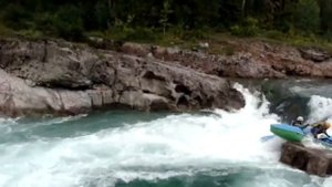 Река Кизир. Третий (четвёртый) порог. Август 2011.