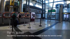 Where to get train at Madrid airport to Madrid Chamartin Station