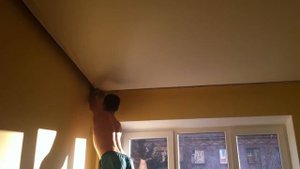 Монтаж натяжного потолка БЕЛЫЙ САТИН 1