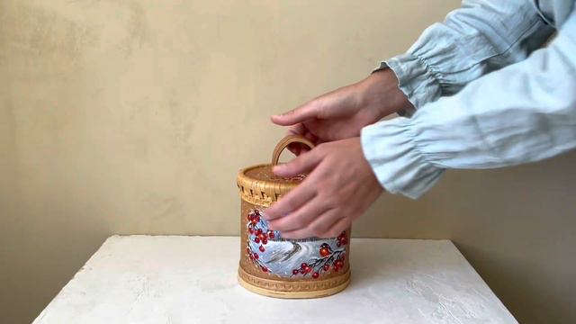 Берестяной туесок «Снежная долина» / Sibberesta