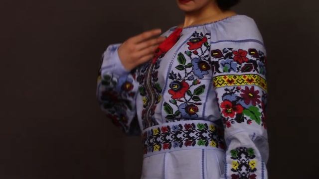 Платье вышиванка Голубая Нежность