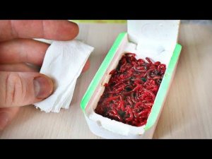 Мотыль будет максимально подвижным и стойким если положить это  в мотыльницу! Мотыль для рыбалки.