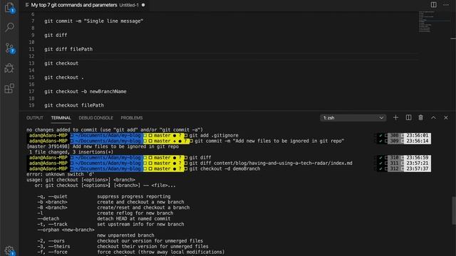 My top 7 git commands смотреть онлайн