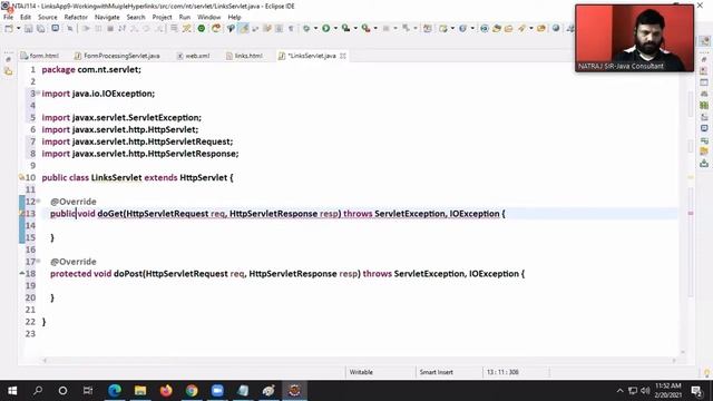 [Advance java]:Html to servlet comm. covering multiple html hyper link(20/02/2021) смотреть онлайн