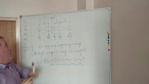 Четыре шара массами m1, m2, m3 и m4 надеты на стержень, ... определить положение центра