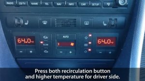 How to change units between Celsius / Fahrenheit in Audi A6 C5 Climatronic and DIS