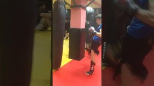 Тайский бокс, работа на груше, Абубакар Сибаев