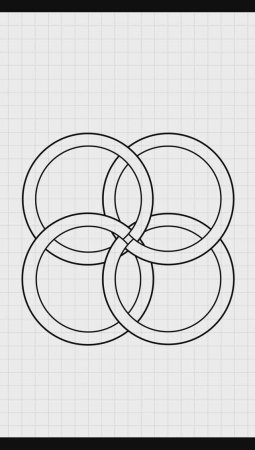 как нарисовать геометрический рисунок, узор \\ абстракция // кольца