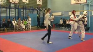 Taekwondo WTF. V Открытое Первенство района Кузьминки. 29.03.2015. Белов-Бровин.