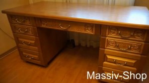 Письменный стол из массива дерева на заказ 8.avi