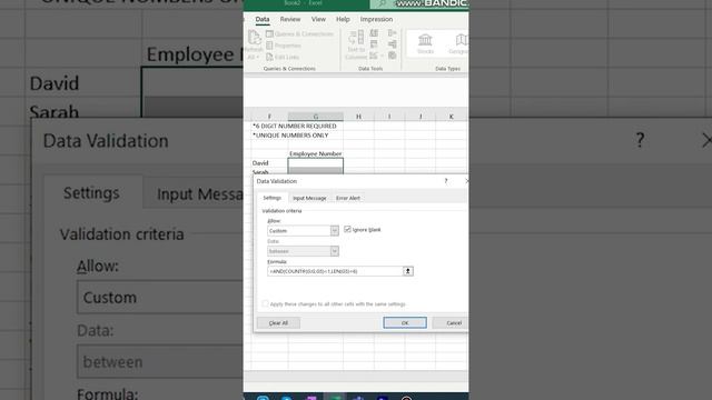 Data Validation formulas for Excel Forms | Tips and tricks