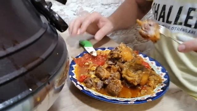 Говяжий хвост в афганском казане