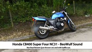 Honda CB400 Super Four (NC31) Stock Exhaust Vs Beowulf without Baffle