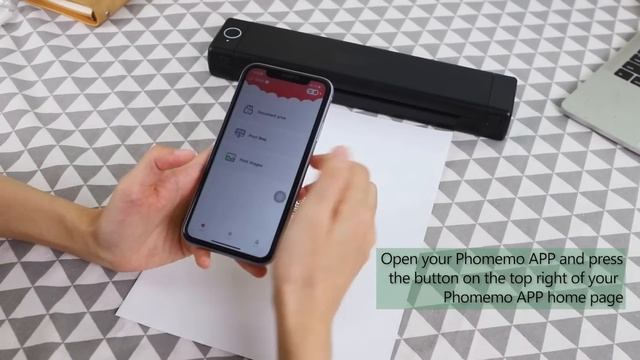 Phomemo M08F Portable Thermal Printer of A4(8.26"x11.69") Compatible with Android/iOS Phone/Laptop