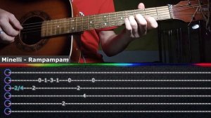 как играть Minelli - Rampampam на гитаре | табы для новичков | fingerstyle