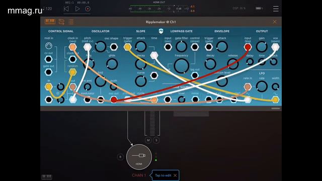 Ripplemaker - iOS синтезатор в духе Buchla смотреть онлайн