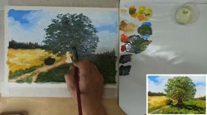 ?Как Рисовать Дерево/Как показать объём/живопись маслом для начинающих/Марина Бердник