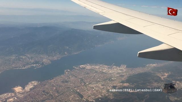 Türk Hava Yolları (Anadolu Jet  TK 7237) İle Samsun (SZF) İstanbul (SAW) Uçuşu [K.DERE]
