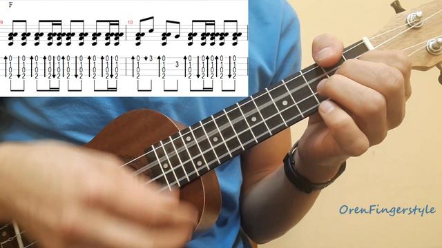 Jingle Bells Lesson Ukulele cover (OrenFingerstyle) смотреть онлайн