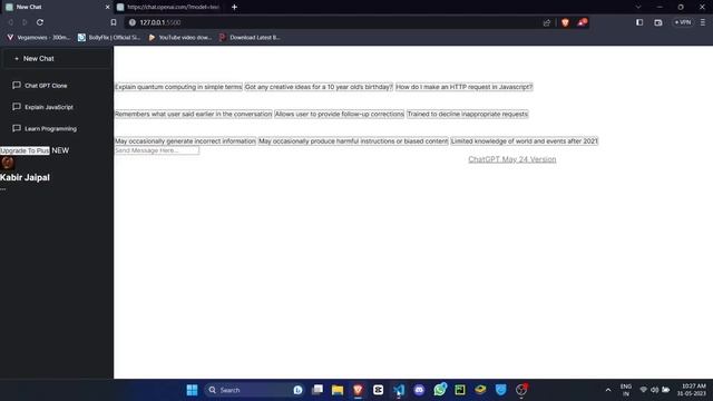 Building a Chat GPT Clone with HTML, CSS, and JavaScript | Frontend Project for Beginners ??