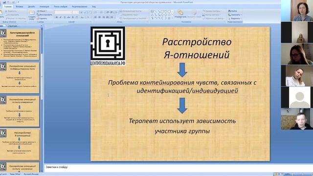 Елена Белова. Показания к групповой терапии и расстройства отношений.