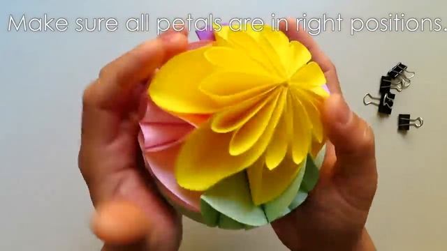 Star flower ball - easy paper flower ball tutorial - EzyCraft смотреть онлайн