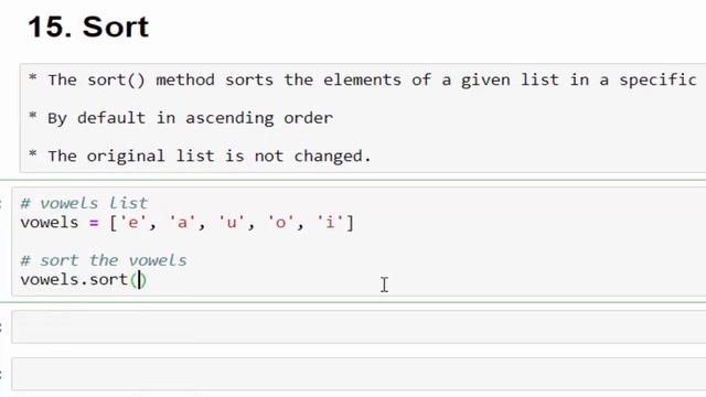 Machine Learning Tutorial Python : 20.Python List Methods Part 2