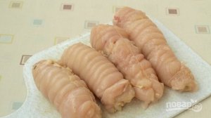 Рулетики из грудки курицы