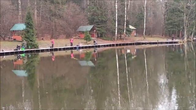 Форель клюёт в придонном слое. Клёвое место, Лосиный остров, нижний водоём. смотреть онлайн