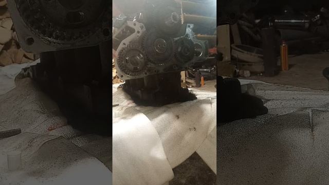 Установка шестерни привода топливного насоса и передней крышки двигателя д 245